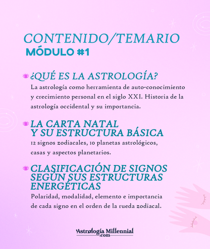 TALLER DE ASTROLOGÍA BÁSICO ONLINE