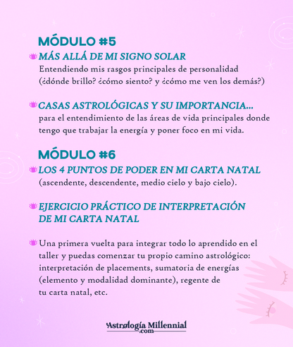 TALLER DE ASTROLOGÍA BÁSICO ONLINE