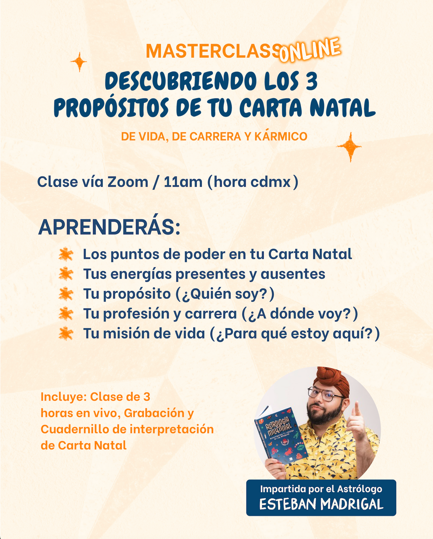 DESCUBRIENDO LOS 3 PROPÓSITOS DE TU CARTA NATAL - $27 DÓLARES